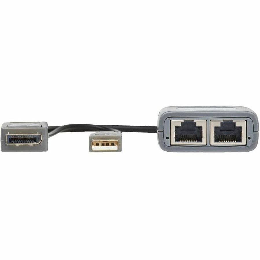 Eaton Tripp Lite Series DisplayPort over Cat6 Pigtail Receiver with Repeater, 4K 60 Hz, 4:4:4, Transceiver, HDCP 2.2, 230 ft. (70.1 m), TAA — B127U-110-PD