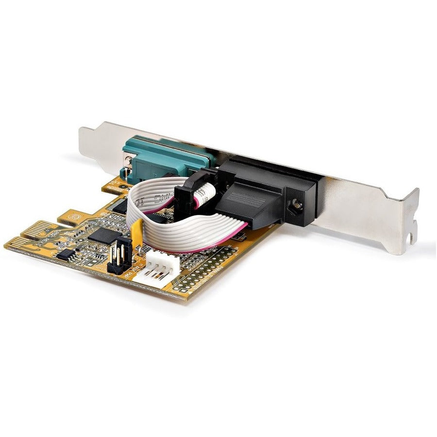 StarTech.com 2-Port PCI Express Serial Card, Dual Port PCIe to RS232 (DB9) Serial Card, 16C1050 UART, COM Retention, Windows & Linux — 21050-PC-SERIAL-LP