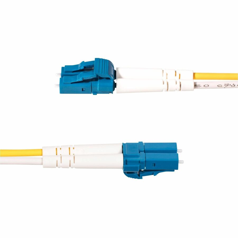 StarTech.com 1m (3.3ft) LC to SC (UPC) OS2 Single Mode Duplex Fiber Optic Cable, 9/125, 100G, Low Insertion Loss, LSZH Fiber Jumper Cord — SMLCSC-OS2-1M