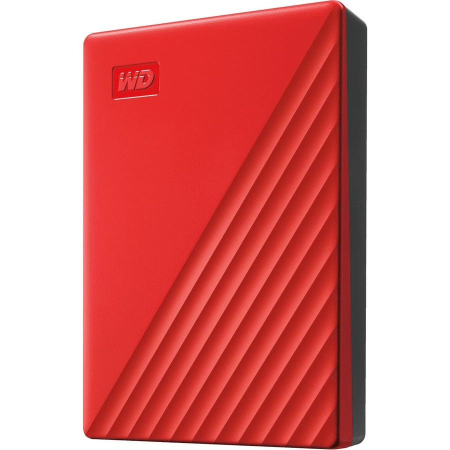 WD My Passport WDBPKJ0040BRD-WESN 4 TB Portable Hard Drive - External - Red — WDBPKJ0040BRD-WESN