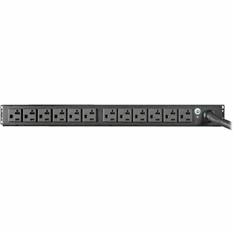 Eaton Tripp Lite Series 2.9kW Single-Phase Local Metered PDU with ISOBAR Surge Protection, 120V, 3840 Joules, 12 NEMA 5-15/20R Outlets, L5-30P Input, 15 ft. Cord, 1U Rack-Mount — PDUMH30-ISO