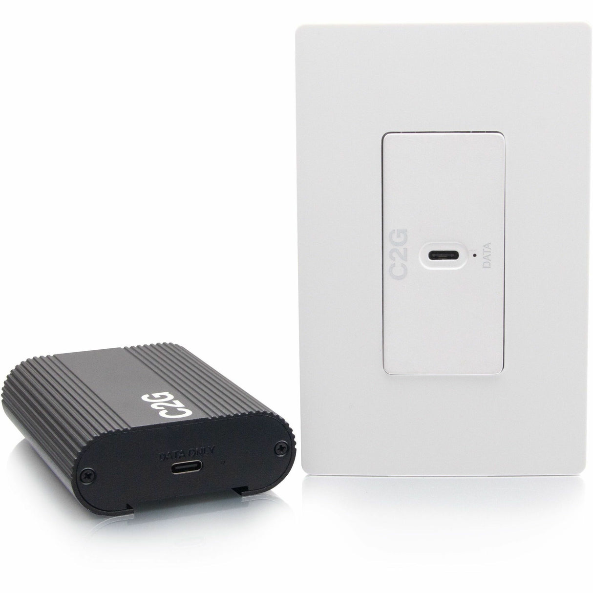 C2G Superbooster USB Camera Extender Over Cat Single Gang Wall Plate to Box Kit — C2G54276