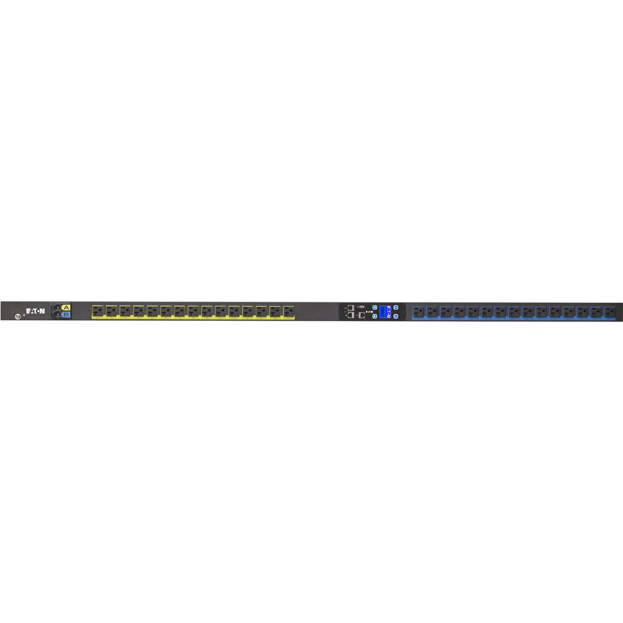 Eaton Metered Input rack PDU, 0U, L5-30P input, 2.88 kW max, 120V, 24A, 10 ft cord, Single-phase, Outlets: (30) 5-20R — EMI102-10