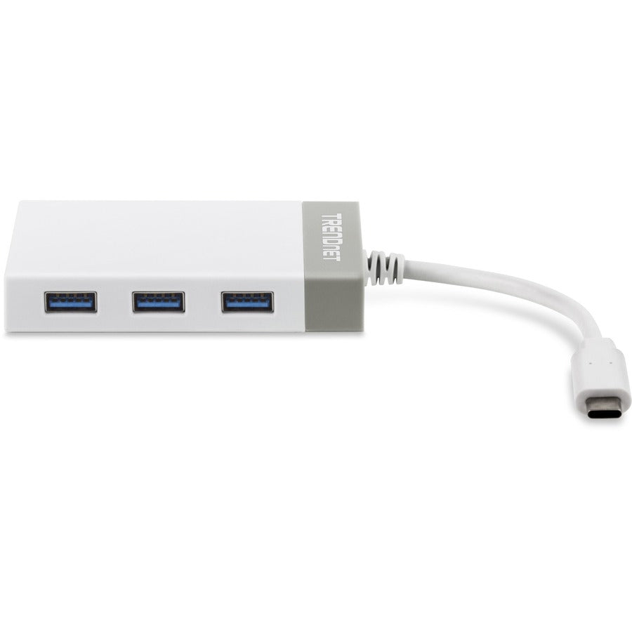 TRENDnet USB-C to Ethernet Gigabit Adapter, TUC-ETGH3, USB-C Hub with RJ-45 Gigabit, Windows and Mac Compatible, 3 x USB 3.0 Ports, 1 x Gigabit Ethernet Port, Compatible with USB 2.0 and USB 1.1 — TUC-ETGH3