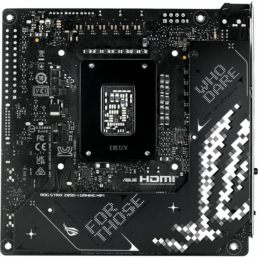 Asus ROG Strix STRIX Z890-I GAMING WIFI Gaming Desktop Motherboard - Intel Z890 Chipset — ROG-STRIXZ890-IGAMINGWIFI