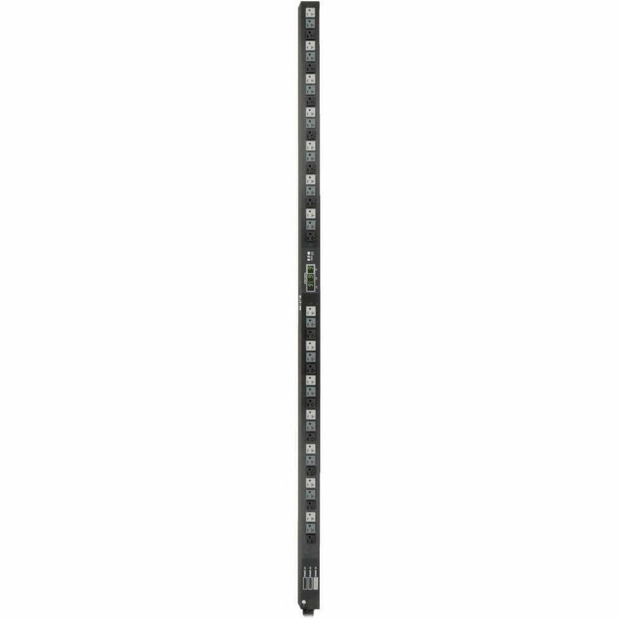 Eaton Tripp Lite Series 5.7kW 3-Phase Local Metered PDU, 120V Outlets (42 5-15/20R), 208V L21-20P input, 6 ft. (1.83 m) Cord, 0U Vertical, TAA — PDU3MV6L2120LV