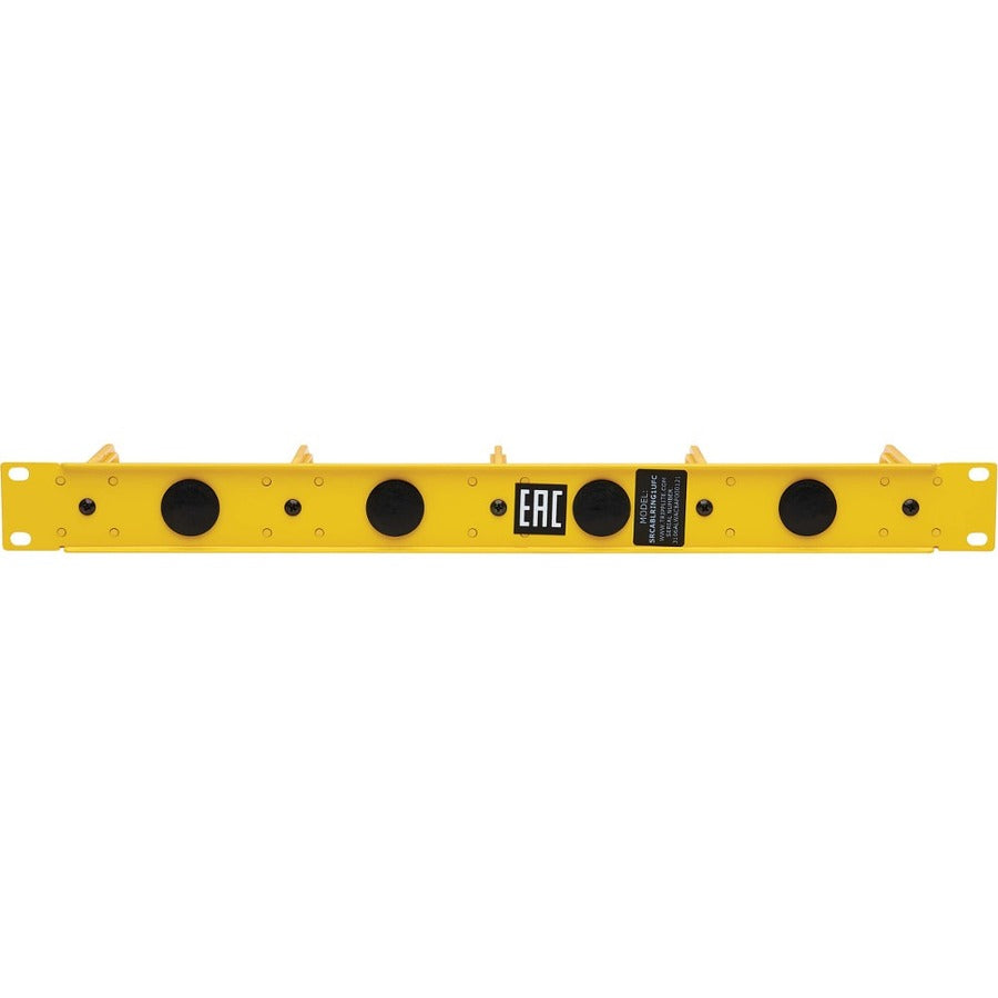 Eaton Tripp Lite Series Horizontal Cable Manager - Flexible Rings, Yellow, 1U — SRCABLERING1UFC