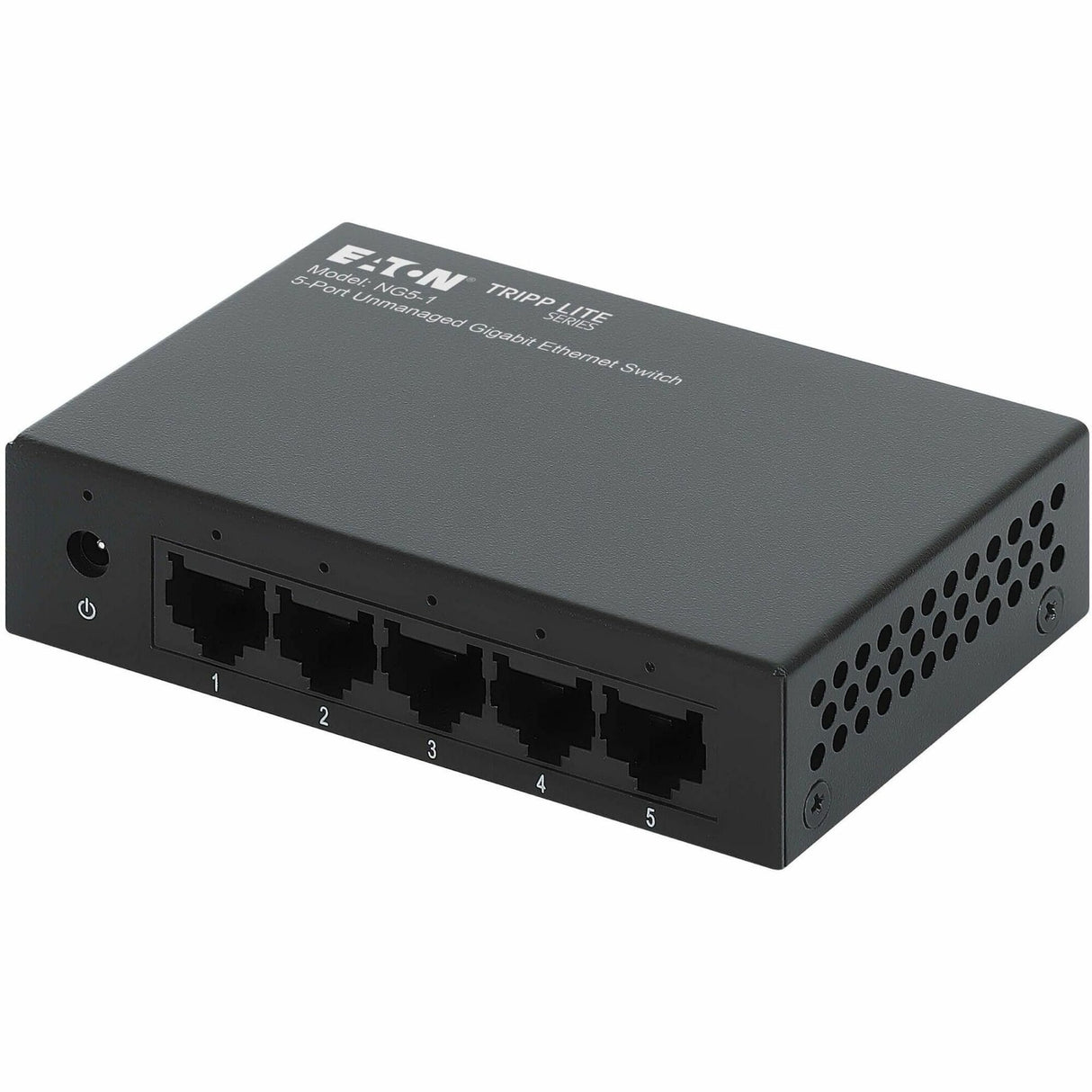 Eaton Tripp Lite Series 5-Port 10/100/1000 Mbps Desktop Gigabit Ethernet Unmanaged Switch, Metal Enclosure — NG5-1