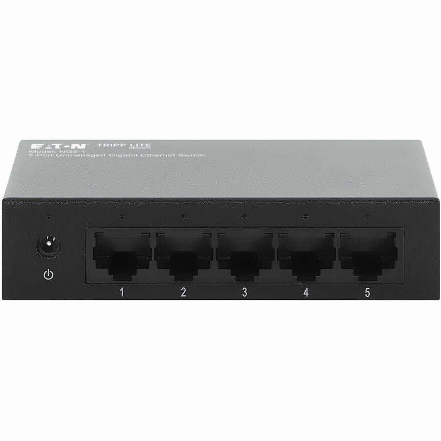 Eaton Tripp Lite Series 5-Port 10/100/1000 Mbps Desktop Gigabit Ethernet Unmanaged Switch, Metal Enclosure — NG5-1