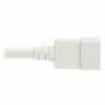 Eaton Tripp Lite Series Power Cord, C20 to C21 - Heavy-Duty, 20A, 250V, 12 AWG, 2.5 ft. (0.76 m), White — P035-2P5-AWH
