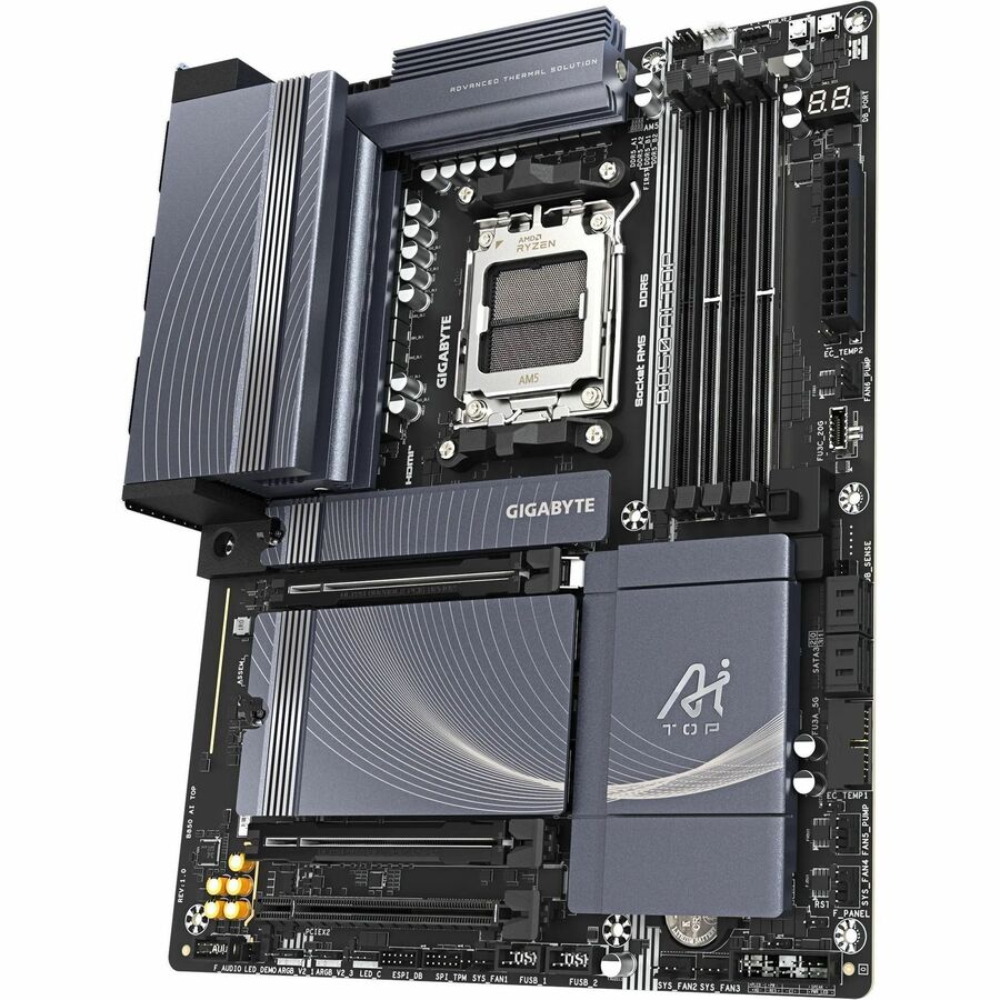 Gigabyte Ultra Durable B850 AI TOP Gaming Desktop Motherboard - AMD B850 Chipset - Socket AM5 - ATX — B850 AI TOP