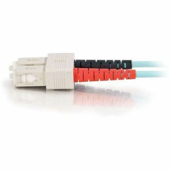 C2G-3m SC-SC 10Gb 50/125 OM3 Duplex Multimode PVC Fiber Optic Cable - Aqua — 33059
