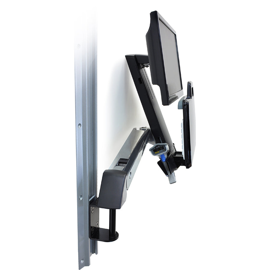 Ergotron StyleView Multi Component Mount for Notebook, Mouse, Keyboard, Monitor, Scanner - Polished Aluminum — 45-266-026