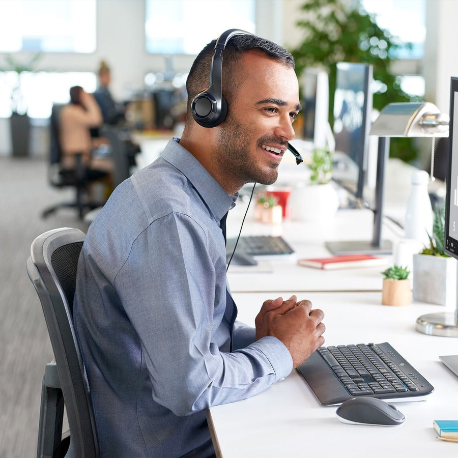 Logitech H390 Wired Headset for PC/Laptop, Stereo Headphones with Noise Cancelling Microphone, USB-A, In-Line Controls, Works with Chromebook — 981-000014