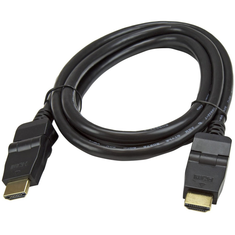 StarTech.com 6ft Swivel HDMI Cable, 4K 30Hz High Speed Rotating UHD HDMI Cord, HDMI 1.4 Pivot Cable with 180° Swivel Connector M/M — HDMIROTMM6