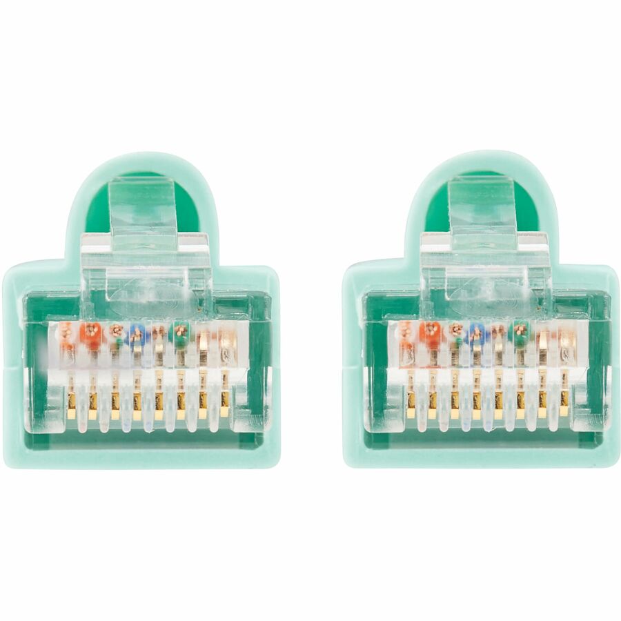 Eaton Tripp Lite Series Cat6a 10G Snagless UTP Ethernet Cable (RJ45 M/M), Aqua, 10 ft. (3.05 m) — N261-010-AQ
