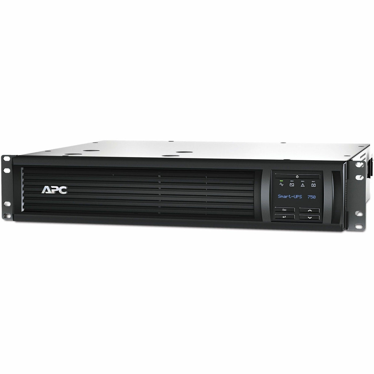 APC Smart-UPS, Line Interactive, 750VA, Rackmount 2U, 120V, 6x NEMA 5-15R outlets, SmartConnect Port+SmartSlot, AVR, LCD — SMT750RM2UC