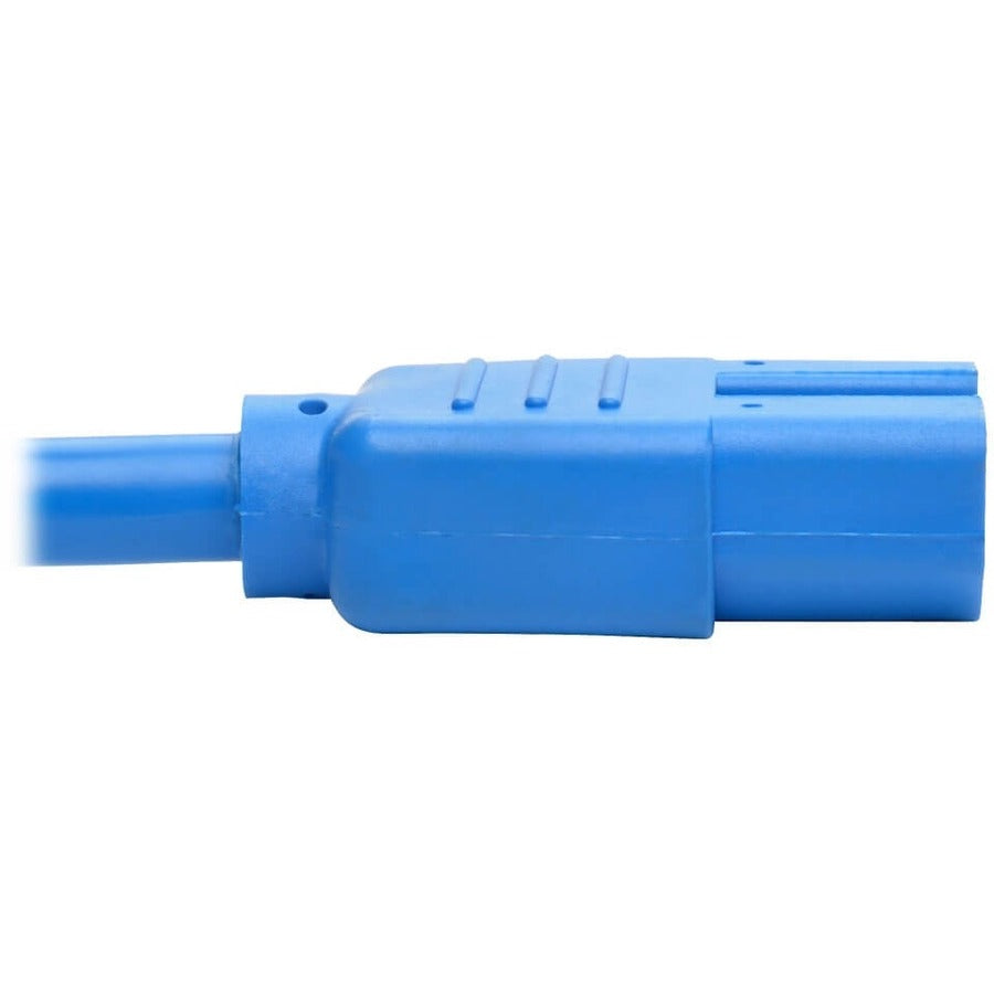 Eaton Tripp Lite Series Power Cord C14 to C15 - Heavy-Duty, 15A, 250V, 14 AWG, 6 ft. (1.83 m), Blue — P018-006-ABL