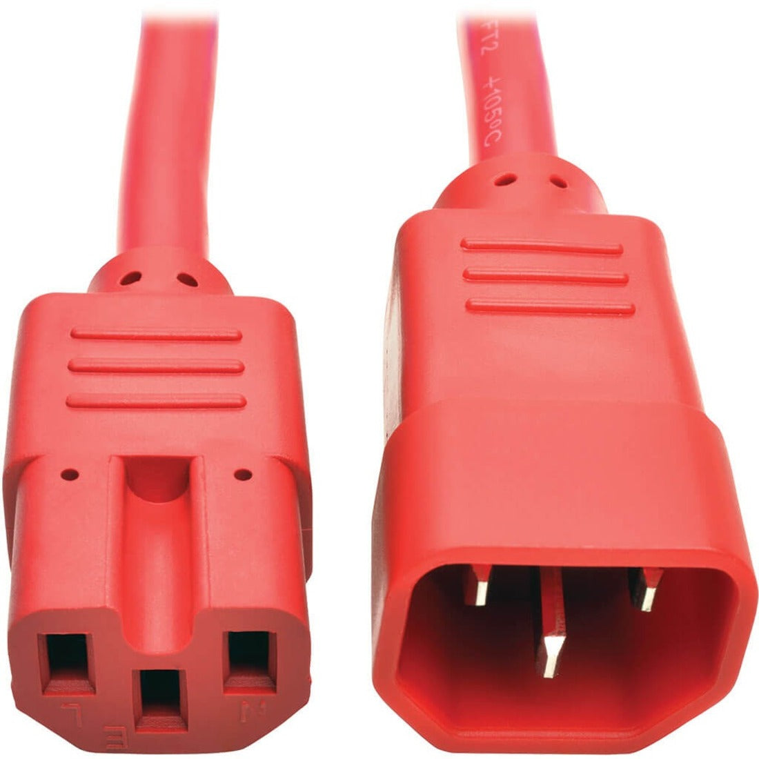 Eaton Tripp Lite Series Power Cord C14 to C15 - Heavy-Duty, 15A, 250V, 14 AWG, 6 ft. (1.83 m), Red — P018-006-ARD