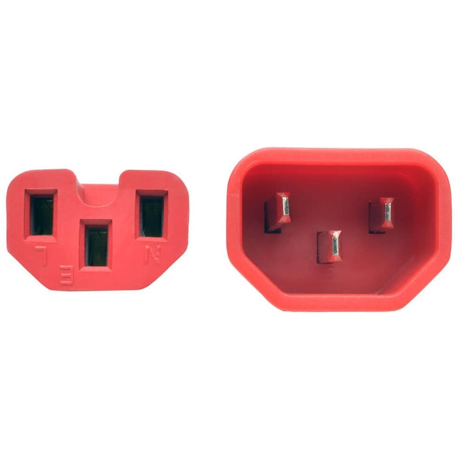 Eaton Tripp Lite Series Power Cord C14 to C15 - Heavy-Duty, 15A, 250V, 14 AWG, 6 ft. (1.83 m), Red — P018-006-ARD