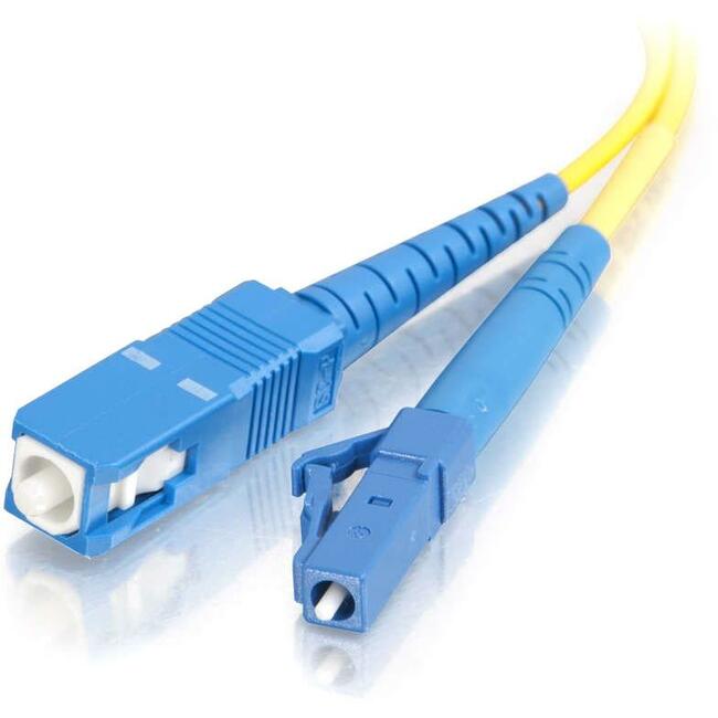 C2G-8m LC-SC 9/125 OS1 Simplex Singlemode PVC Fiber Optic Cable - Yellow — 34711