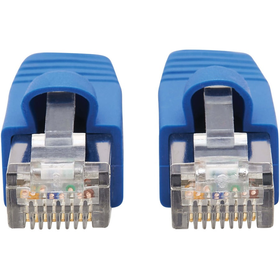 Eaton Tripp Lite Series Cat6a 10G Snagless F/UTP Ethernet Cable (RJ45 M/M), PoE, CMR-LP, Blue, 10 ft. (3.05 m), TAA — N261P-010-BL