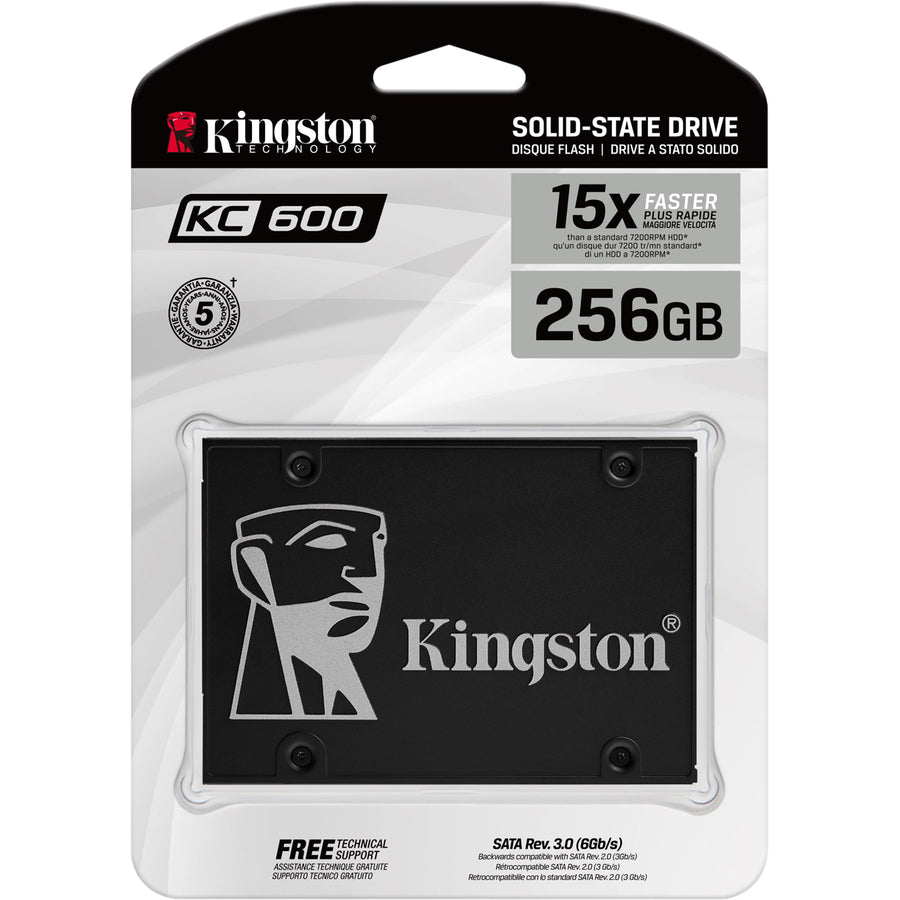 Kingston KC600 256 GB Solid State Drive - 2.5" Internal - SATA (SATA/600) — SKC600/256G