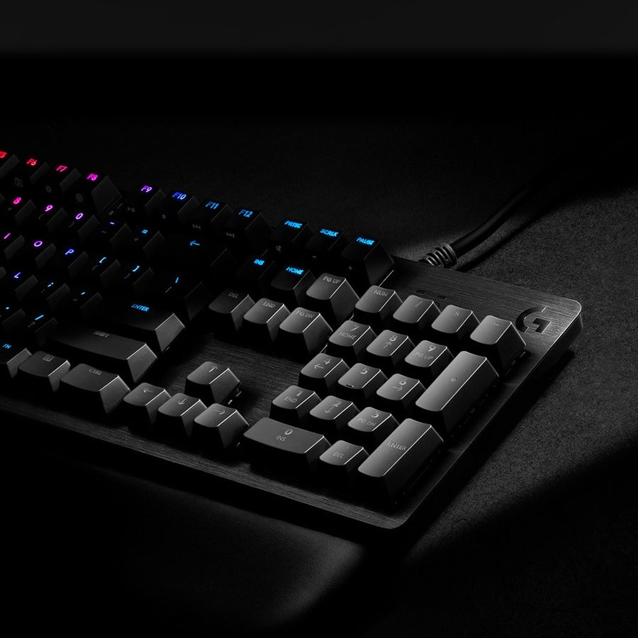 Logitech G512 RGB Mechanical Gaming Keyboard, GX Blue, USB Passthrough — 920-008936