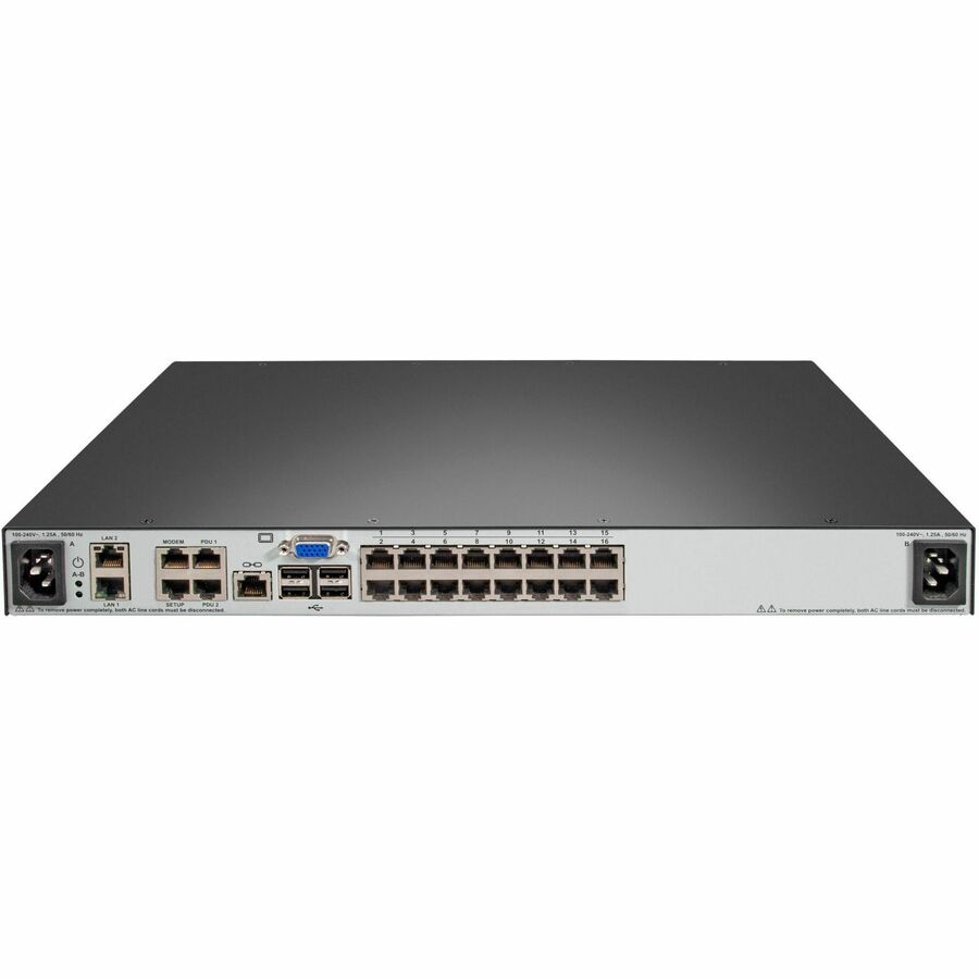 Vertiv Avocent MPU KVM Switch | 16 port | 2 Digital Path | Dual AC Power TAA — MPU2016DAC-400