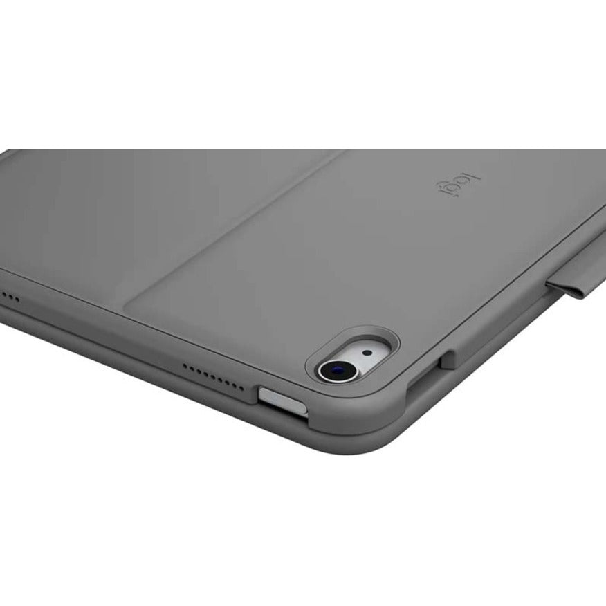 Logitech Slim Folio Keyboard/Cover Case (Folio) for 10.9" Apple iPad (10th Generation) Tablet - Oxford Gray — 920-011368