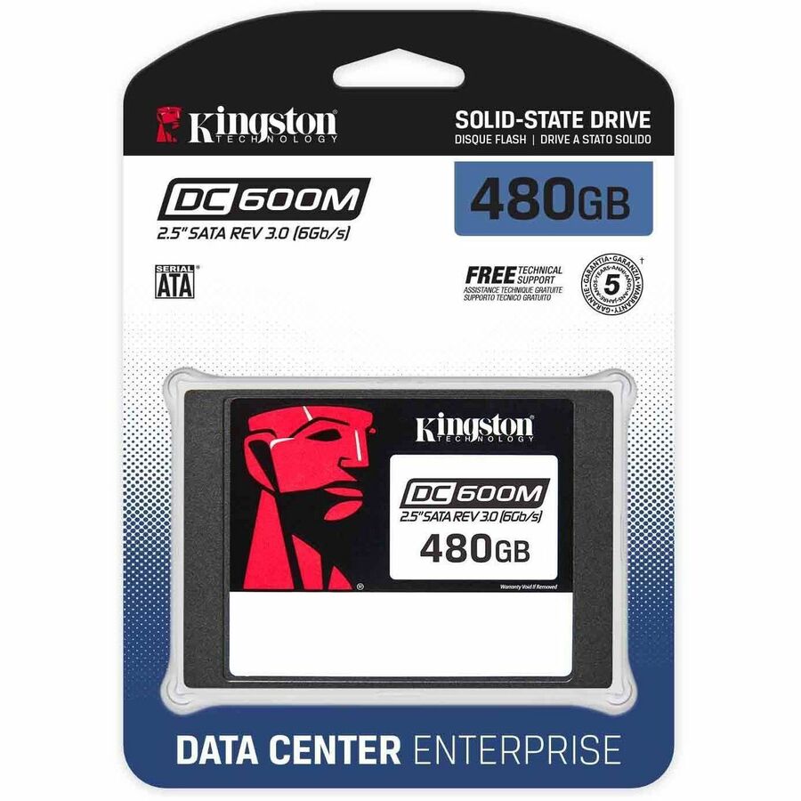 Kingston DC600M 480 GB Solid State Drive - 2.5" Internal - SATA (SATA/600) - Mixed Use — SEDC600M/480G