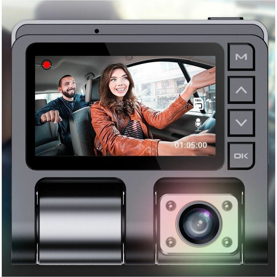 GekoGear Front/Rear Dashcam With Display — Orbit-D110