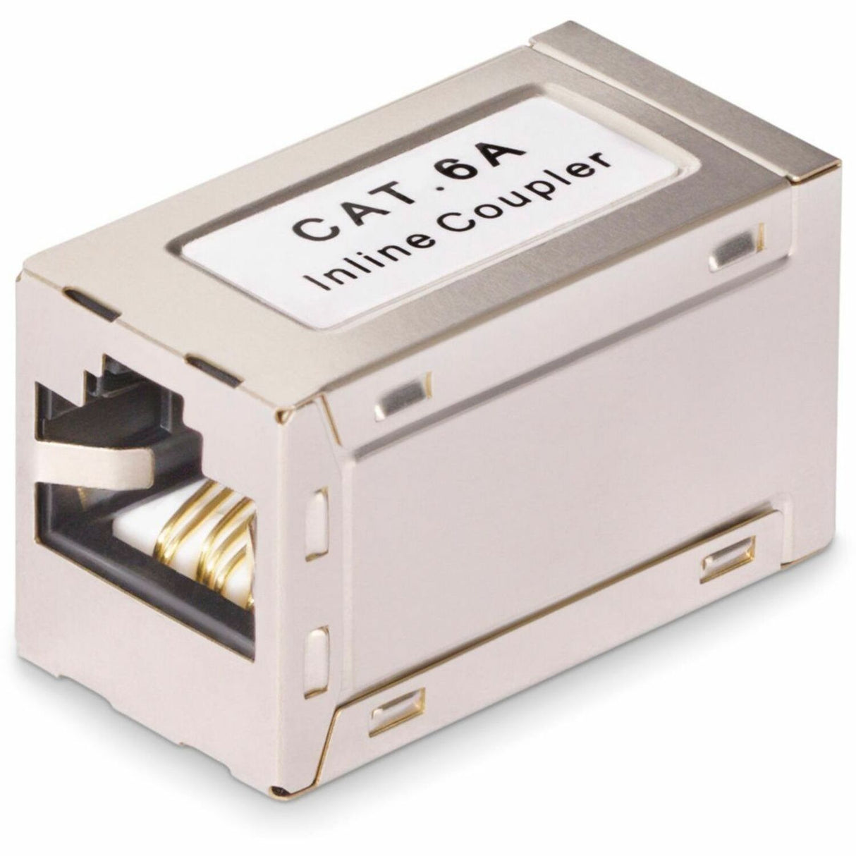 StarTech.com Shielded RJ45 Coupler, Inline Cat6a Coupler, Female to Female (F/F) T568B Pinout, Shielded Ethernet Cable Extension — IN-CAT6A-COUPLER-S1