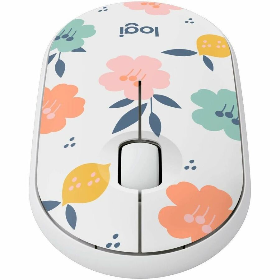 Logitech M340 Wireless Mouse with Limited Edition Prints, USB Receiver and Silent Clicks, Portable Wireless Mouse for Laptop, PC, Windows, Chrome, Surface, Floral Bouquet — 910-007280