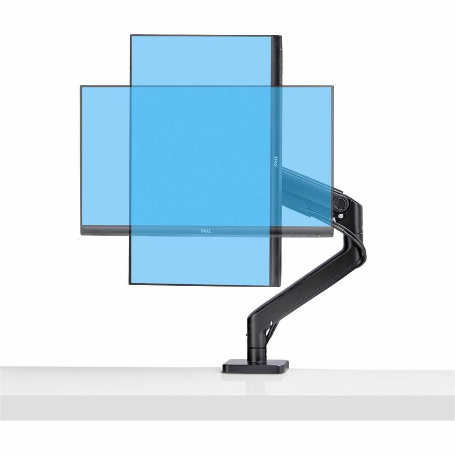 StarTech.com Monitor Desk Mount for up to 49in 32:9 Ultrawide Curved Screen, Mechanical Spring Arm, C-Clamp/Grommet, Max Weight 44lb/20kg — H1M1AG1-MONITOR-ARM