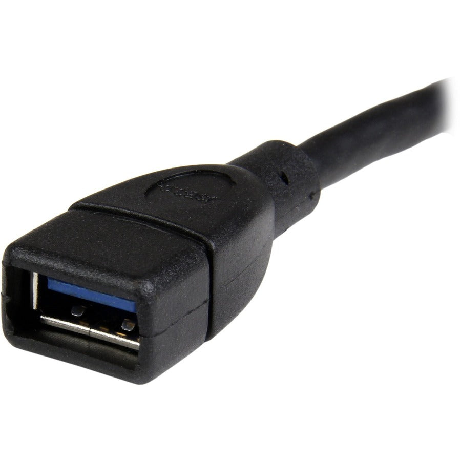 StarTech.com 6in Black USB 3.0 (5Gbps) Extension Adapter Cable A to A - M/F — USB3EXT6INBK