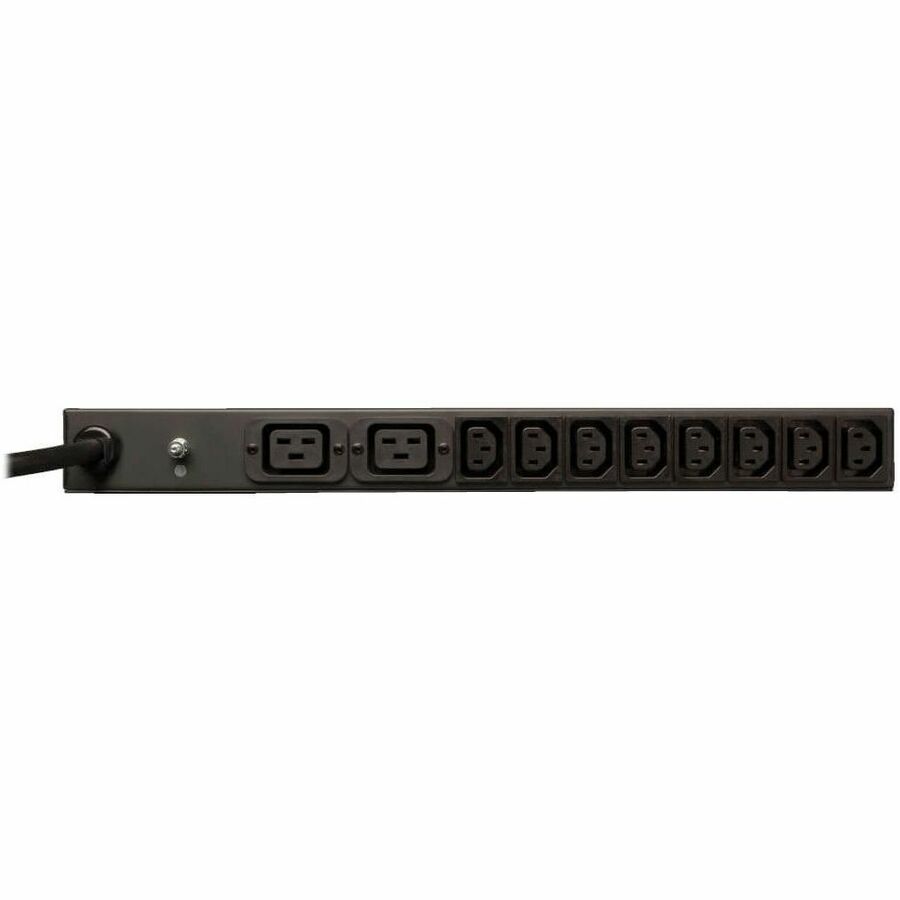 Eaton Tripp Lite Series 3.8kW Single-Phase 208/240V Basic PDU, 14 Outlets (12 C13 & 2 C19), NEMA L6-20P Input, 15 ft. (4.57 m) Cord, 1U Rack-Mount — PDUH20HVL6