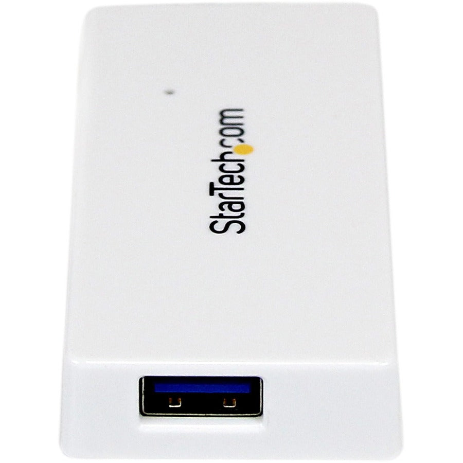 StarTech.com Portable 4 Port SuperSpeed Mini USB 3.0 Hub - 5Gbps - White — ST4300MINU3W