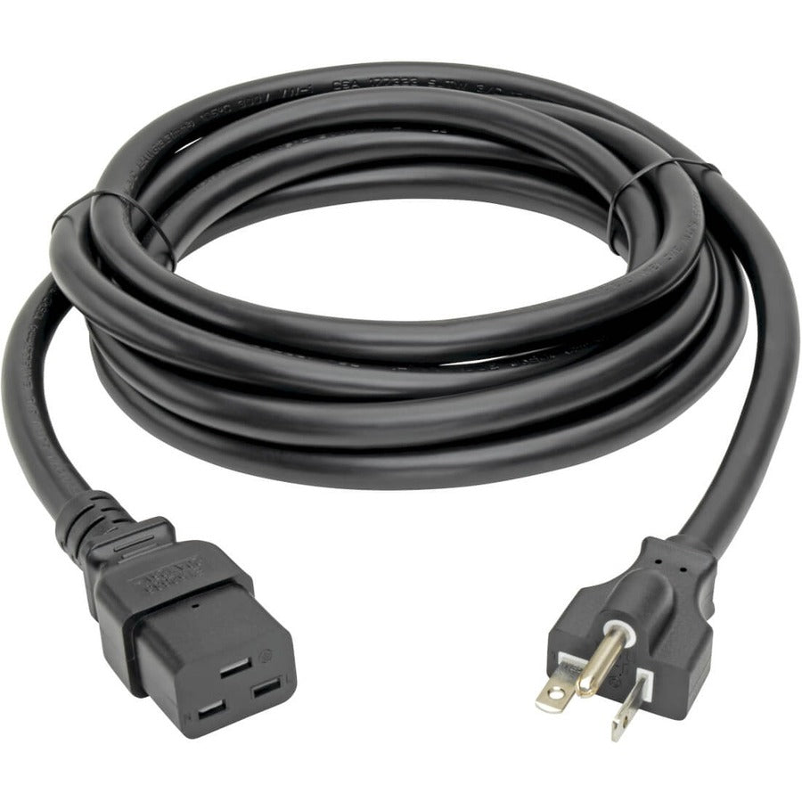 Eaton Tripp Lite Series Power Cord, C19 to NEMA 5-20P - Heavy-Duty, 20A, 125V, 12 AWG, 10 ft. (3.05 m), Black — P049-010