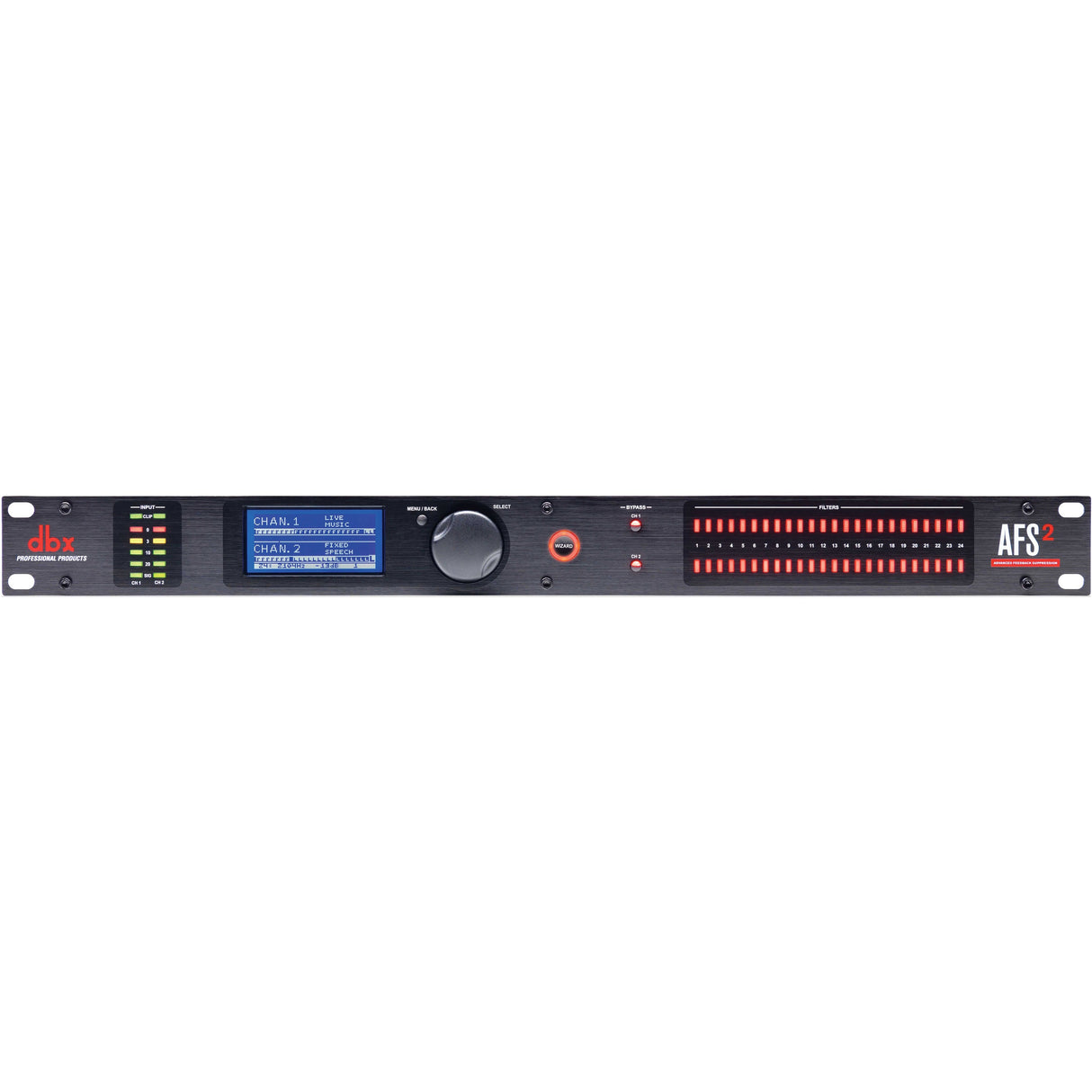 dbx Advanced Feedback Suppression Processor with Full LCD Display — DBXAFS2-V