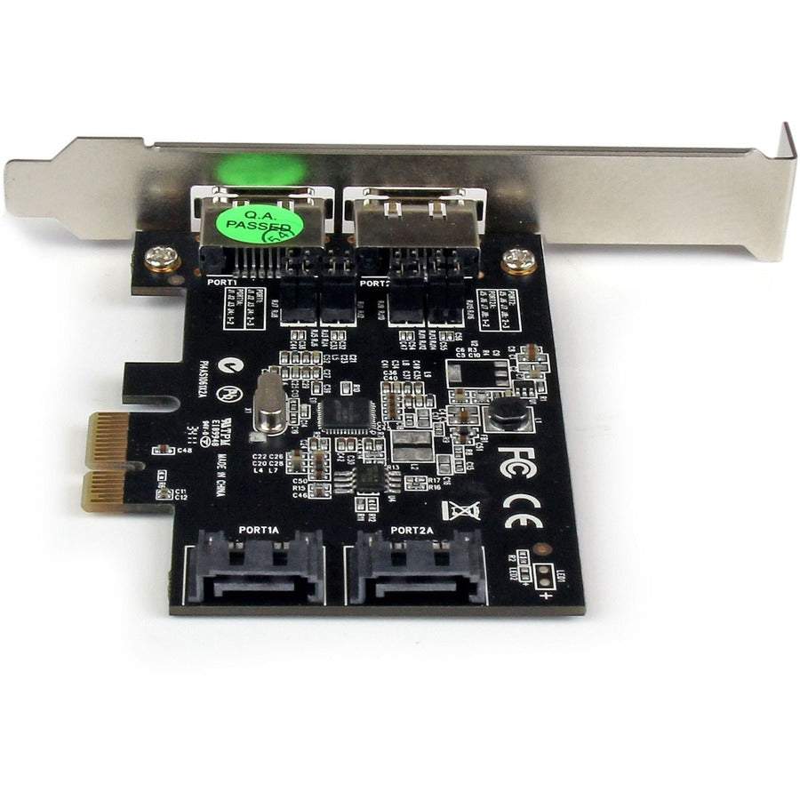 StarTech.com 2 Port PCI Express SATA 6 Gbps eSATA Controller Card - Dual Port PCIe SATA III Card - 2 Int/2 Ext — PEXESAT322I