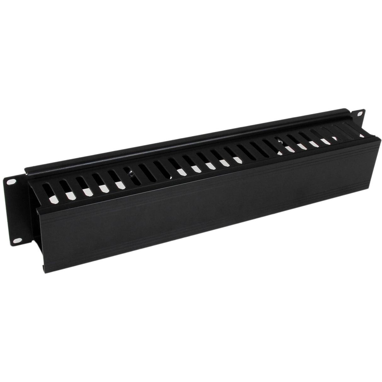 StarTech.com 2U Horizontal Finger Duct Rack Cable Management Panel with Cover — CMDUCT2U