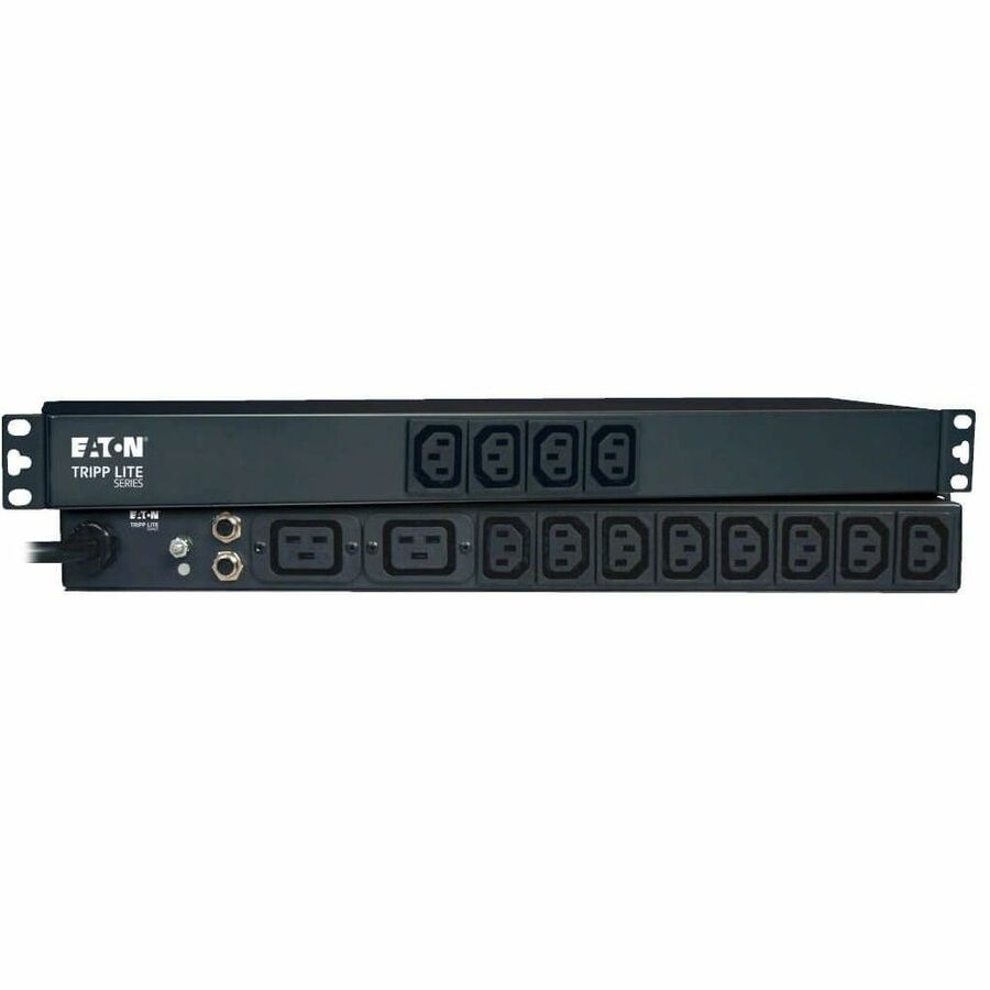 Eaton Tripp Lite Series 1.9-3.8kW Single-Phase 120-240V Basic PDU, 14 Outlets (12 C13 & 2 C19), C20 with 5 Adapters, 10 ft. (3.05 m) Cord, 1U Rack-Mount — PDUNV