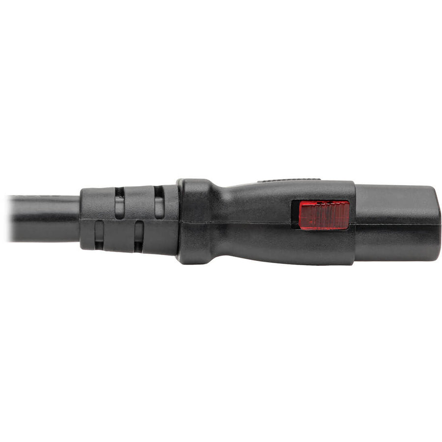 Eaton Tripp Lite Series Computer Power Cord, NEMA 5-15P to Locking C13 - Heavy-Duty, 15A, 125V, 14 AWG, 2 ft. (0.61 m), Black — P007-L02