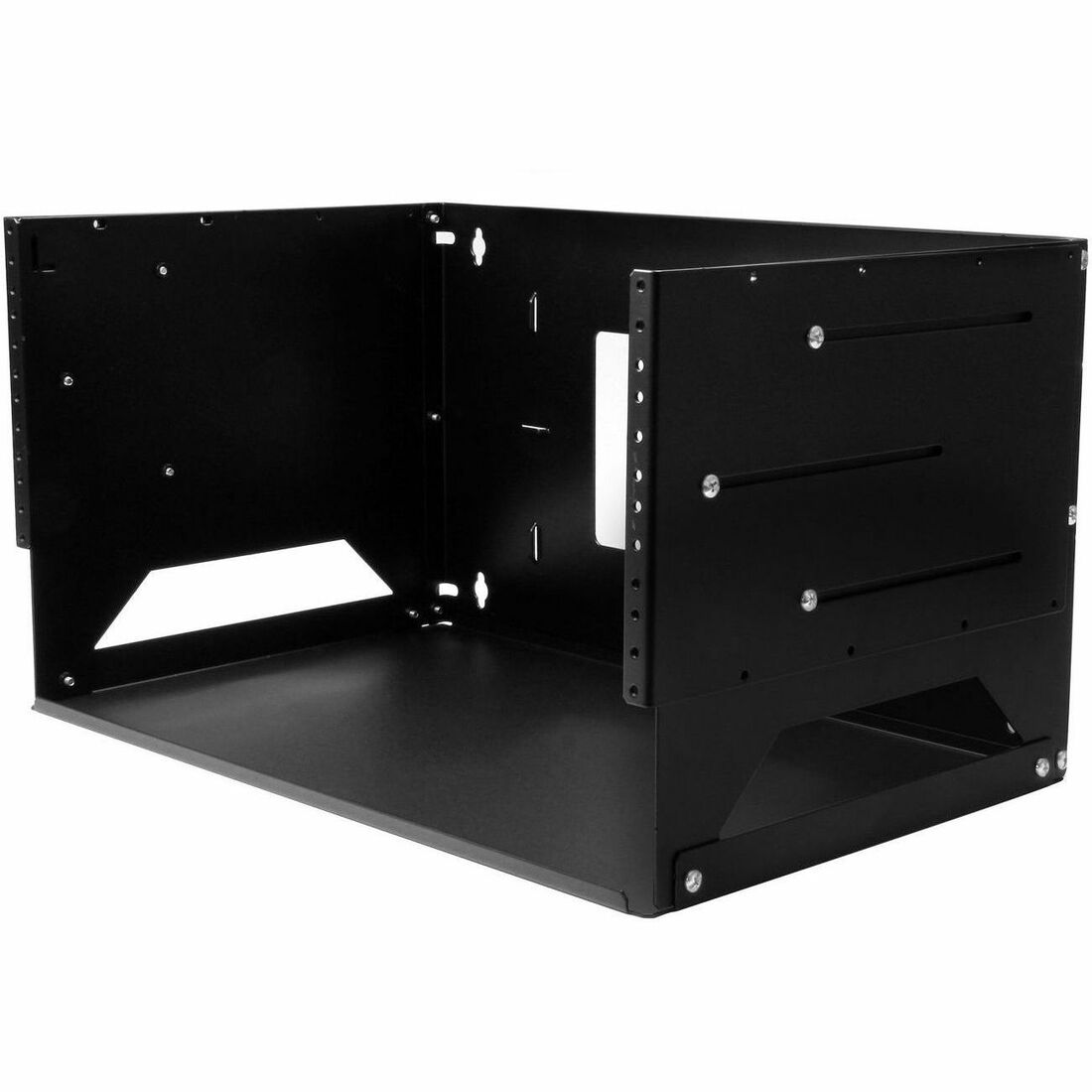 StarTech.com 2-Post 4U Open Frame Wall Mount Network Rack with Built-in Shelf and Adjustable Depth, Computer Rack for IT Equipment, TAA~ — WALLSHELF4U
