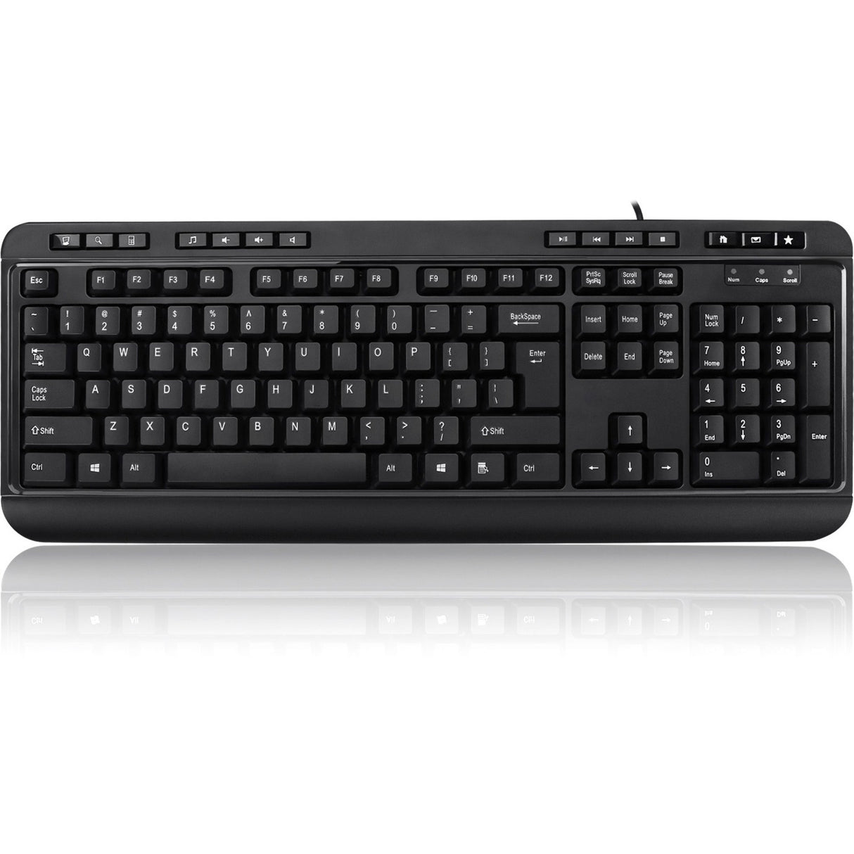 Adesso Multimedia Desktop Keyboard with 3-Port USB Hub — AKB-132HB