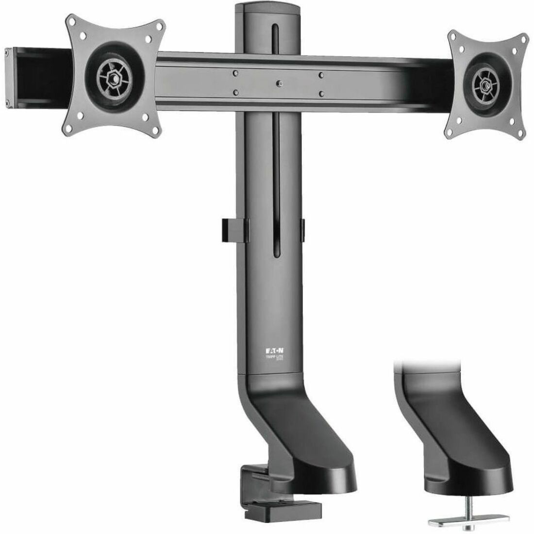 Eaton Tripp Lite Series Dual-Display Monitor Arm with Desk Clamp and Grommet - Height Adjustable, 17" to 27" Monitors — DDR1727DC