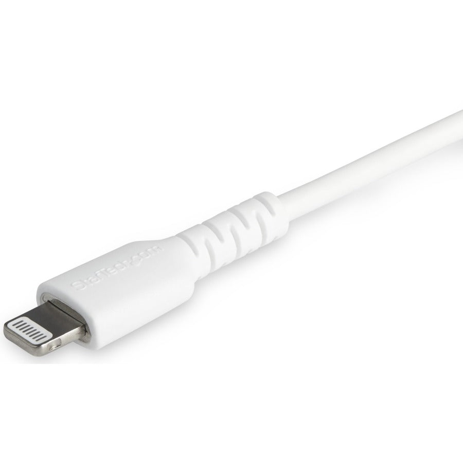 StarTech.com 6 foot/2m Durable White USB-C to Lightning Cable, Rugged Heavy Duty Charging/Sync Cable for Apple iPhone/iPad MFi Certified — RUSBCLTMM2MW