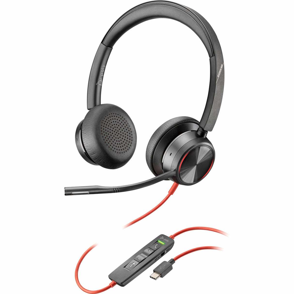 Poly Blackwire 8225 Headset +USB-C/A Adapter TAA — 7E2K6AA#ABA