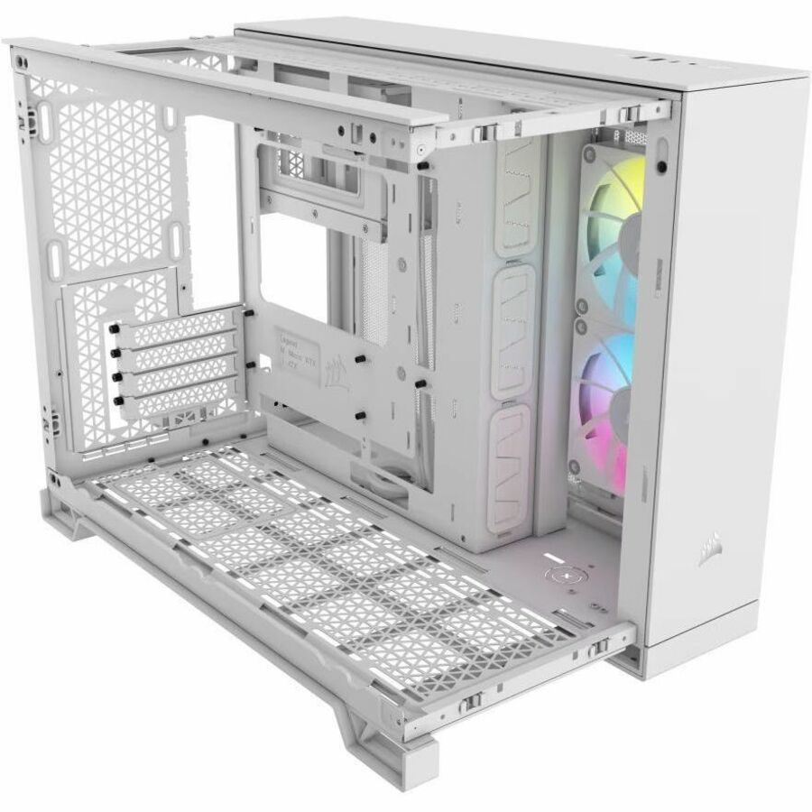 Corsair iCUE LINK 2500X RGB Micro ATX Dual Chamber PC Case - White — CC-9011268-WW